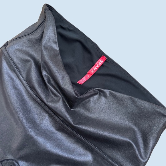 SPANX Faux Leather Leggings | Size Large - Picture 3 of 4